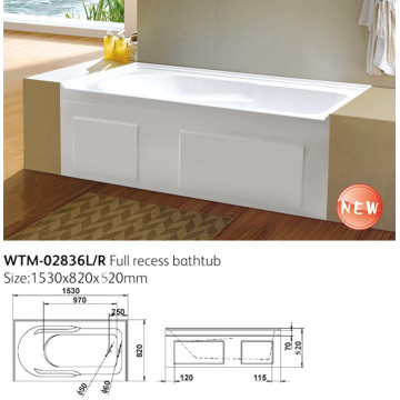 America Standard Schürze Badewanne Acryl Badewanne (WTM-02836)